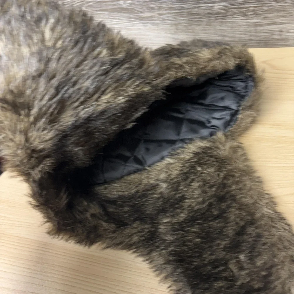 Aviator Hat Trapper Faux Fur Ear‎ Flap Winter Mens One Size Tan Brown Quilted